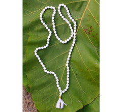 White Agate Hakik Mala