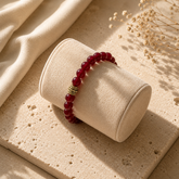 Natural Ruby Rose Quartz Bracelet | The Ruby Signature