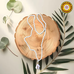 White Agate Hakik Mala