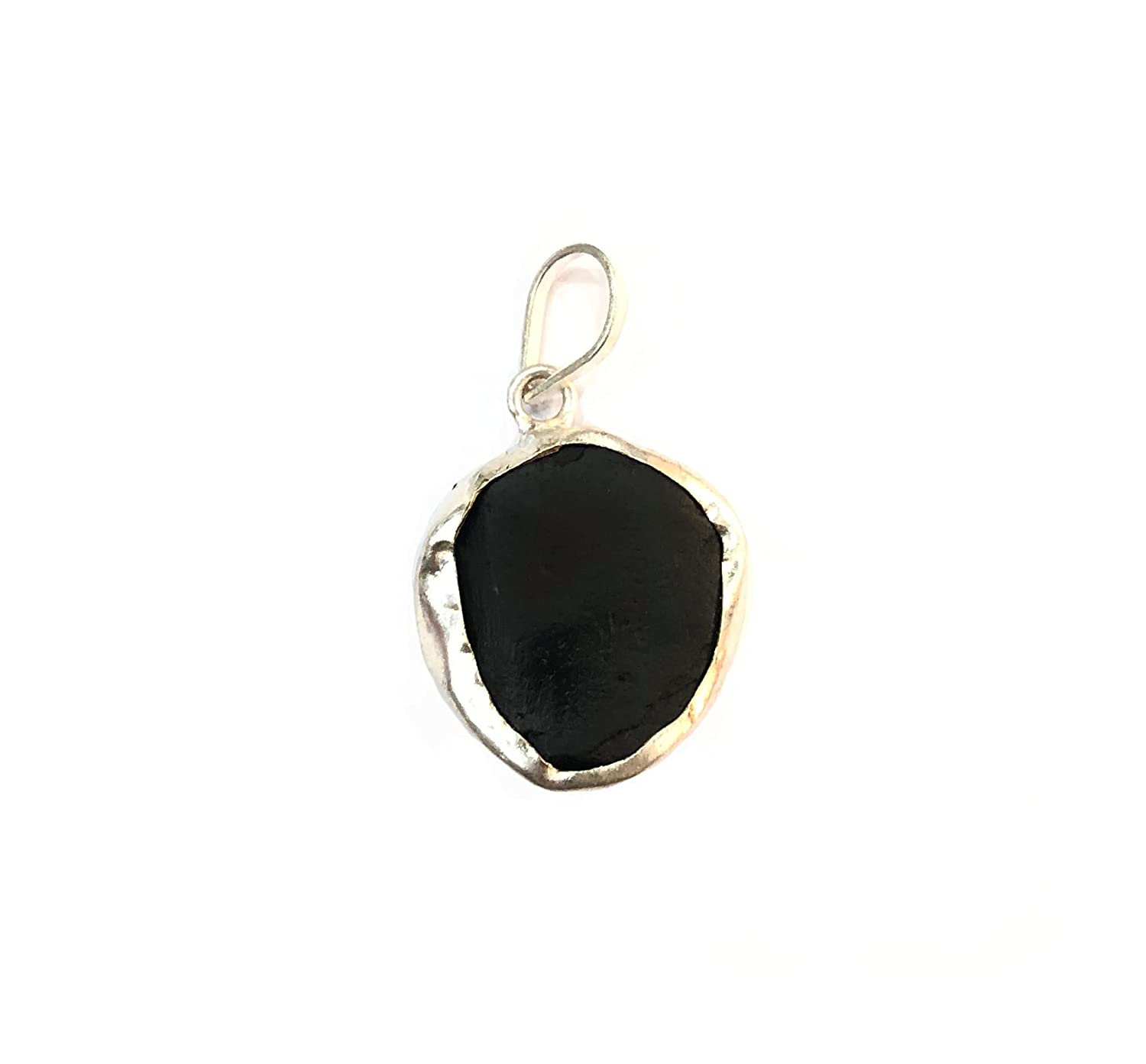 Shaligram White Metal Pendant