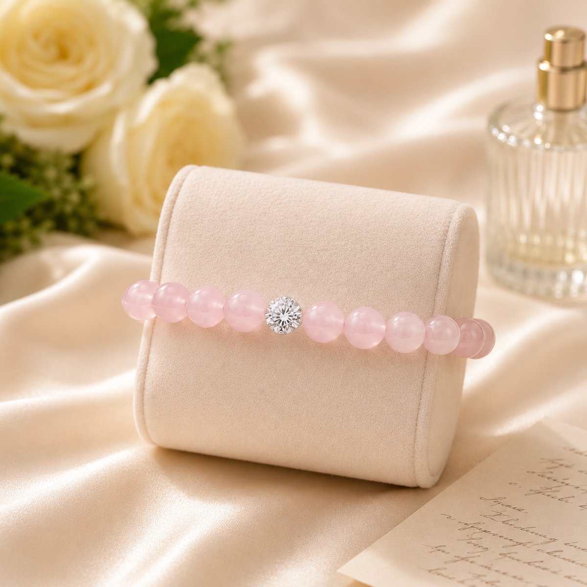 Natural Rose Quartz Bracelet | The Rose Quartz Refined