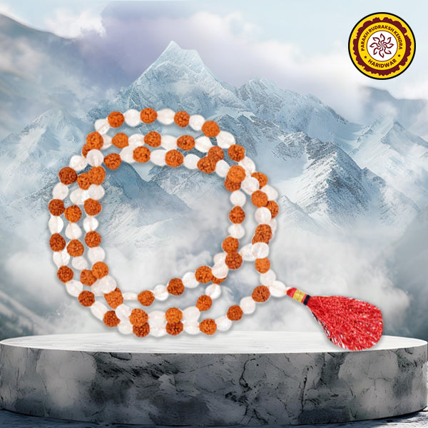 Rudraksha & sphatik mala