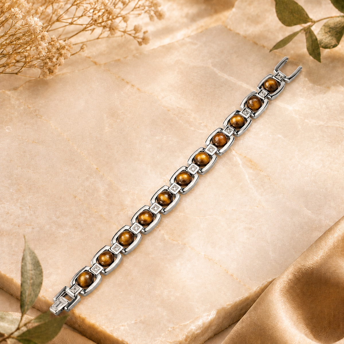 The Tiger Eye in German Silver Metal